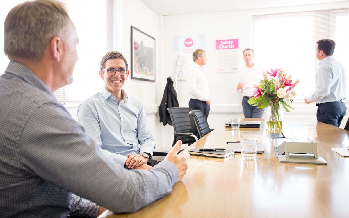 team brainstorming in the boardroom