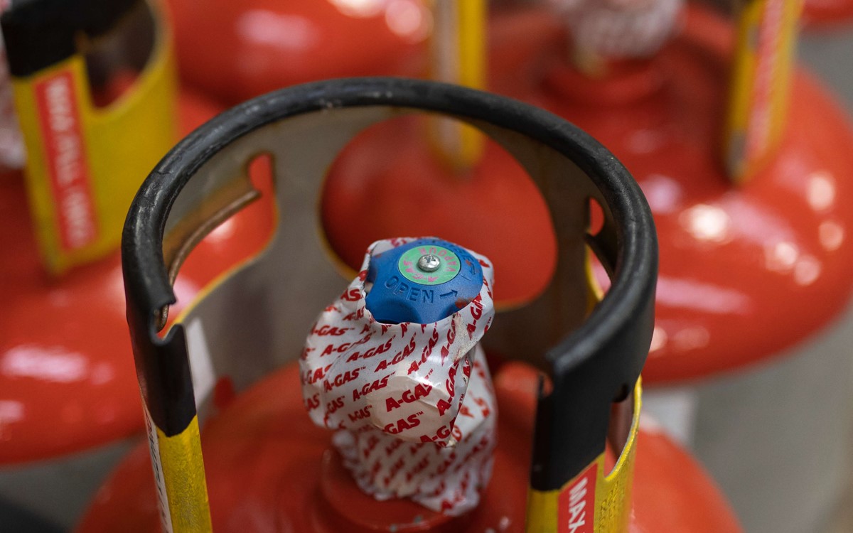 close up of fire protection cylinder shrouds