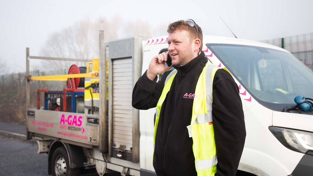 service engineer on the phone