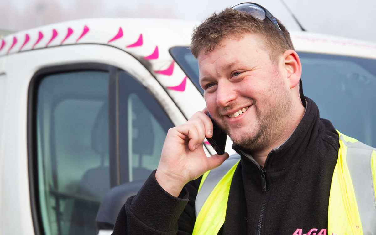 rapid engineer taking a call