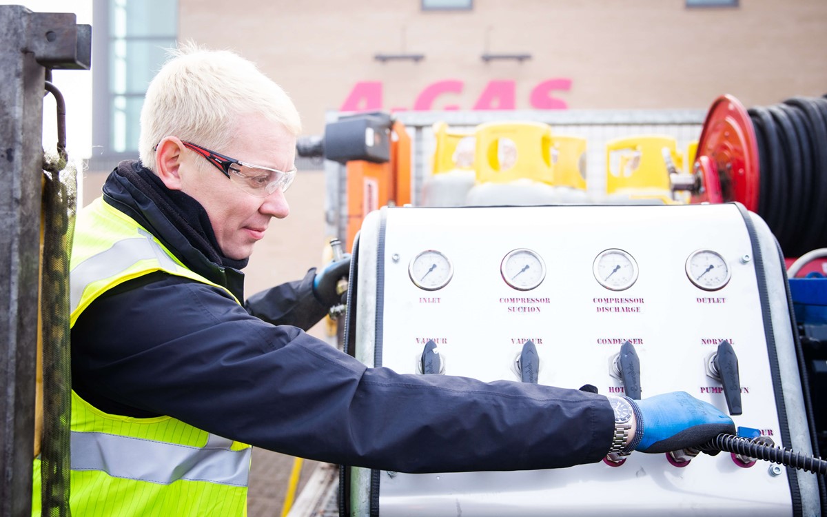 recovery engineer operating recovery equipment