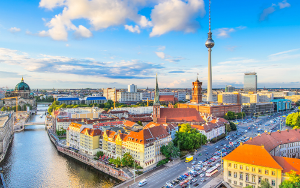 An image of a City in Germany from above