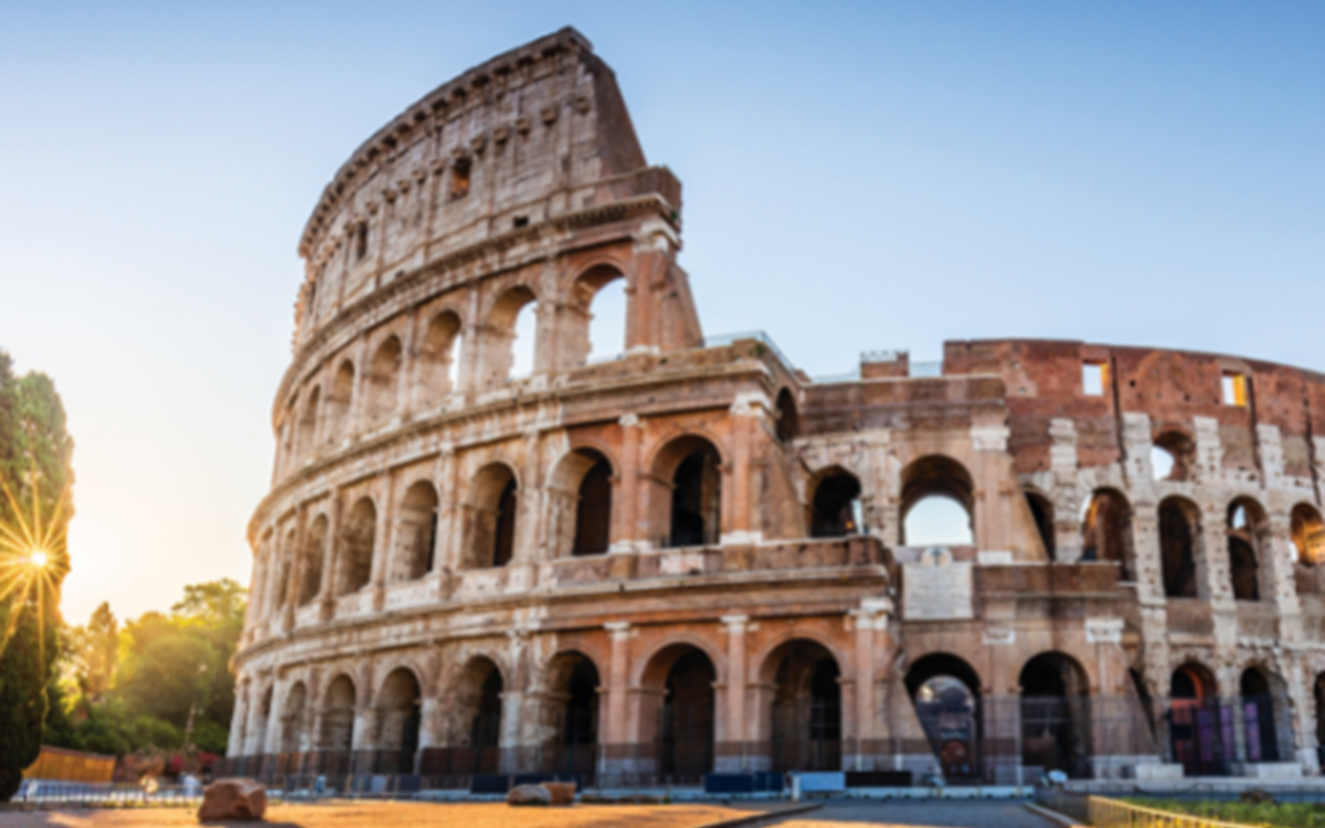 An image of the Coliseum in Rome